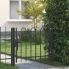 VidaXL Poartă de gard Gri 100 x 75 cm Oțel acoperit cu pulbere