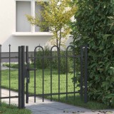 vidaXL Poartă de gard Gri 100 x 75 cm Oțel acoperit cu pulbere