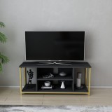 Cumpara ieftin Comoda TV Rinaldo - Antracit, Gold