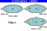 ATE 13.0470-2610.2 ATE Ceramic set placute frana,frana disc