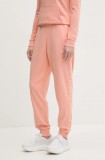 Puma pantaloni de trening femei, culoarea roz, cu imprimeu, 685013