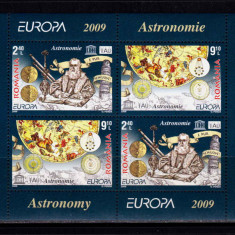 RO 2008 LP 1832 b" Europa 2009 - Astronomie ", bloc tip I ,colita 445 I ,MNH