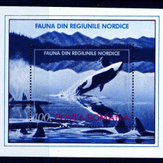 RO 1992 LP 1301 "Fauna din regiunile nordice" , colita 278 , MNH