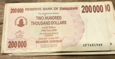 (ORIX) Zinbabwe 5 dolar dollars 2007 foto