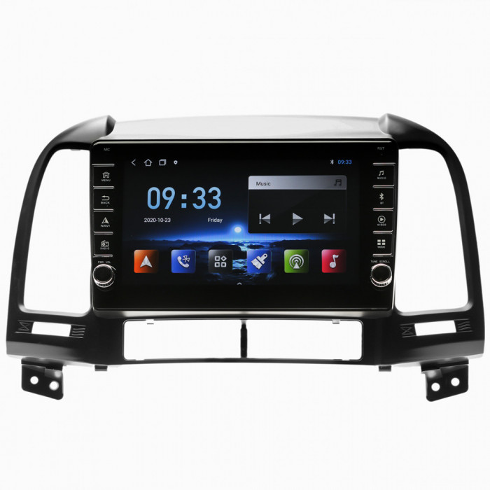 Navigatie Hyundai Santa Fe 2006-2012 AUTONAV Android GPS Dedicata, Model PRO Memorie 32GB Stocare, 2GB DDR3 RAM, Butoane Laterale Si Regulator Volum,