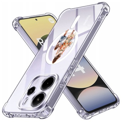 Husa antisoc pentru xiaomi redmi note 14 4g (standard) - airbag magsafe, col&amp;Egrave;uri ranforsate - mama si fica foto