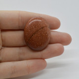 Cabochon goldstone maro 34x26x6mm c5