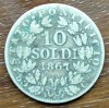 Moneda Vatican - 10 Soldi 1867 - Argint, Europa