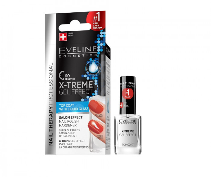 Top coat Eveline Cosmetics, X-Treme Gel Effect, 12 ml