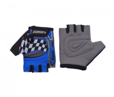 Manusi ciclisti copii, RaceLine, culoare negru/albastru, marime XS Cod:LSL3345 foto
