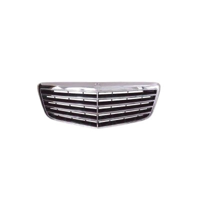 Grila radiator Mercedes Clasa E (W211) Sedan/Combi, 06.2006-12.2009, crom/gri inchis, 2118801783, 501705-1 foto
