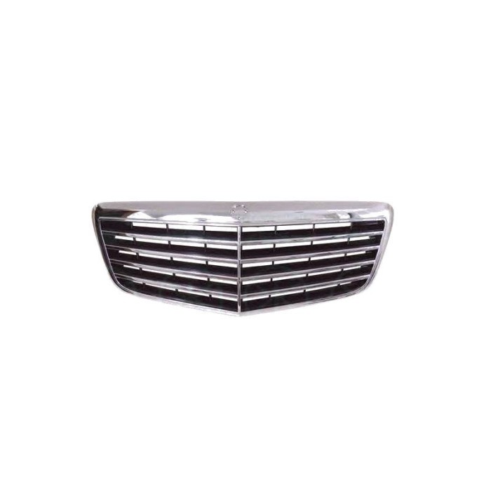 Grila radiator Mercedes Clasa E (W211) Sedan/Combi, 06.2006-12.2009, crom/gri inchis, 2118801783, 501705-1