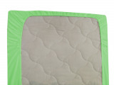 Cearceaf verde KidsDecor cu elastic din bumbac 60 x 85 cm