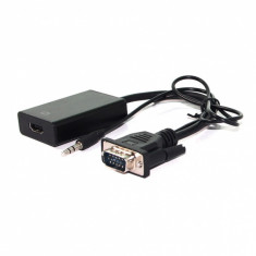 Adaptor VGA la HDMI cu audio + alimentare, Value 12.99.3117 foto