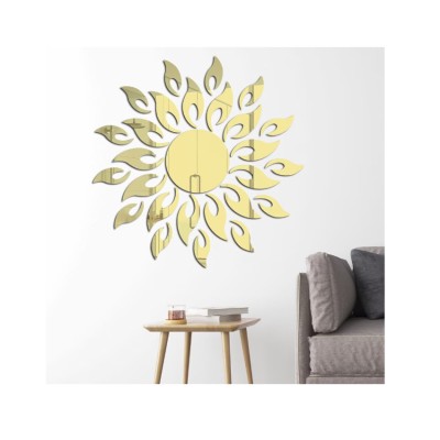 Sticker Acril Creativ, Auriu, 30 cm x 30 cm, Soare foto