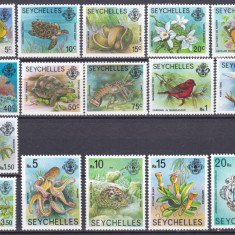 DB1 Fauna Flora Marina Pesti Reptile 1977 Seychelles 16 v. MNH