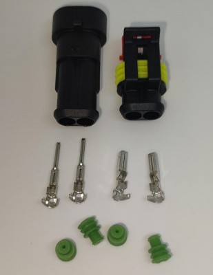 Set conectori cablu Superseal 1.5 tata-mama mufa 2 pin +4 pini inclusi + 4 garnituri incluse IP67 TE Connectivity 282104-1-SET-M foto