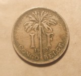 CONGO BELGFIAN 1 FRANC 1923 VARIANTA FRANCEZA