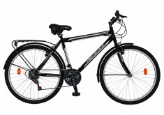 Bicicleta City 26 FIVE Storm cadru otel culoare negru alb foto