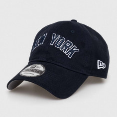 New Era șapcă de baseball din bumbac culoarea bleumarin, cu imprimeu, NEW YORK YANKEES