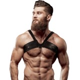 FETISH SUBMISSIVE ATTITUDE - MEN&#039;S BRIGADE ECO-LEATHER CHEST HARNESS