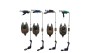 Set 4 senzori /avertizori pescuit camuflaj si 4 swingeri multicolor, Diamant Alb