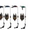 Set 4 senzori /avertizori pescuit camuflaj si 4 swingeri multicolor