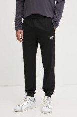 EA7 Emporio Armani pantaloni de trening barbati, culoarea negru, cu imprimeu, PJVRZ.8NPP66