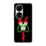 Husa compatibila cu Huawei Nova Y70 model Angry Aku Samurai Jack, Silicon, TPU, Viceversa, Transparent, Carcasa