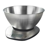 Cantar de bucatarie, digital, capacitate 5kg, functie de tara, inchidere automata, alimentare cu baterii, argintiu