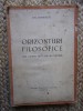 ION ZAMFIRESCU - ORIZONTURI FILOSOFICE. IDEI, OAMENI, PROBLEME DE CULTURA (1942)