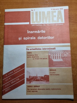 revista lumea 11 februarie 1988-cuvantarea lui ceausescu foto