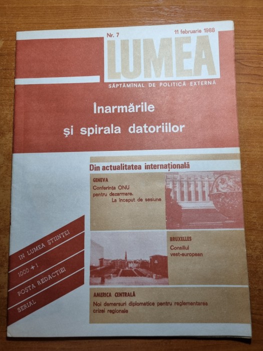 revista lumea 11 februarie 1988-cuvantarea lui ceausescu