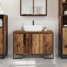 vidaXL Dulap pentru Chiuvetă Lemn Vechi 91 x 35 x 60 cm Lemn compozit