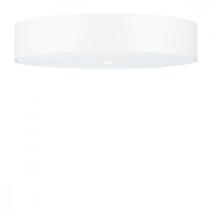 Lustră De Tavan Skala Albă Țesătură/Sticlă/Oțel 5 Becuri Rola Minimalistă De Interior