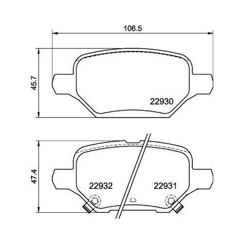 Placute frana Opel Mokka / Mokka X (J13) 06.12-, Spate, BREMBO