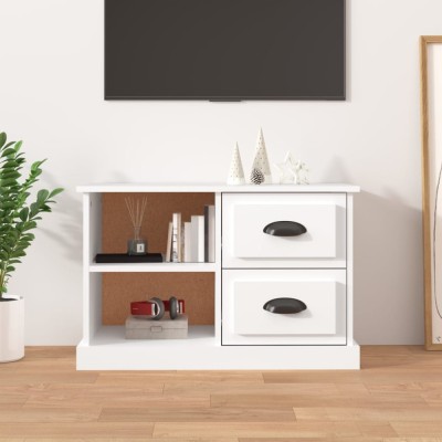 Gossi comoda tv, alb, 73x35,5x47,5 cm, lemn prelucrat foto
