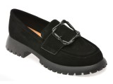 Mocasini EPICA negri, V856, din piele intoarsa