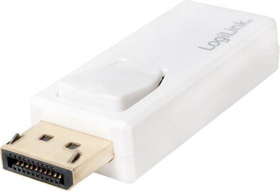 ADAPTOR video LOGILINK, DisplayPort (T) la HDMI (M), rezolutie maxima 4K UHD (3840 x 2160) la 30 Hz, alb, &quot;CV0100&quot; (timbru verde 0.08 lei)