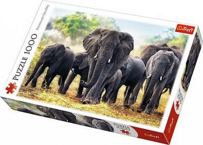 PUZZLE TREFL 1000 ELEFANTI AFRICANI SuperHeroes ToysZone foto