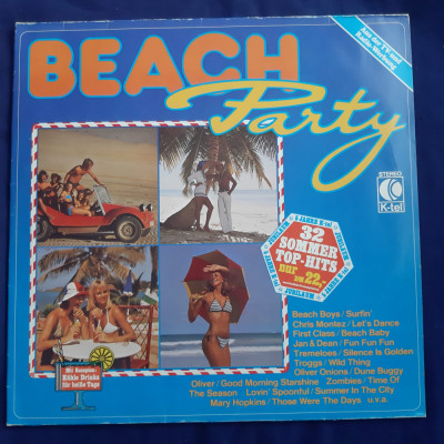 various - Beach Party _ dublu vinyl,2 x Lp _ K-tel, Germania, 1976 _ VG+ / VG+ foto