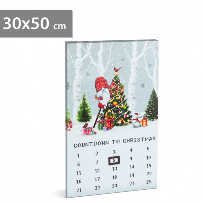 Calendar LED - 2 x AA, 30 x 50 cm