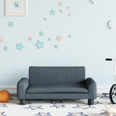 vidaXL Canapea pentru copii, gri, 70x45x30 cm, material textil foto