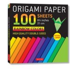 Origami Paper 100 Sheets Rainbow Colors 8 1/4 (21 CM): High Quality Double-Sided Origami Sheets Printed with 12 Different Color Combinations (Instruct
