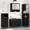 VidaXL Set de mobilier pentru baie 4 pcs Stejar negru 80 x 33 x 60 cm 3402464