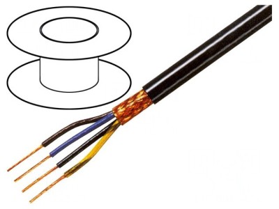 Cablu Ecranat 4x1mm2 Cupru Negru foto