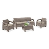 Cumpara ieftin Set de mobilier de grădină Corfu II max, cappuccino