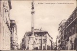 CP534N Roma Piazza di Spagna e Colonna della Concezione written on the back in chinese by a catholic chinese