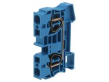 Conector Șine 0.2-16mm&sup2; 1 Pista 2 Borne Albastru