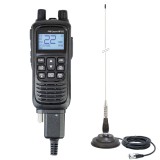 Kit Statie radio CB portabila PNI Escort HP 82, multi standard, 4W, 12V, AM-FM cu antena CB PNI ML100 cu magnet